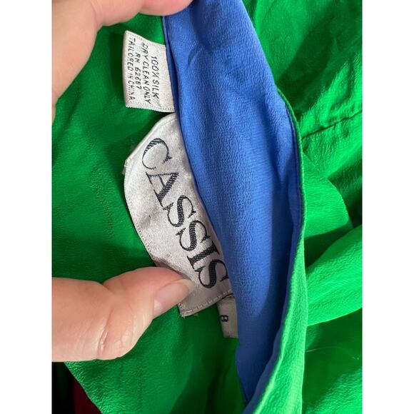 dress 100% silk green blue - Picture 11 of 12